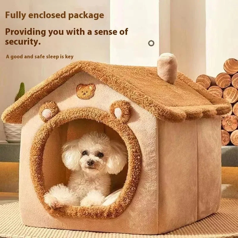 Plush Pet Bed for Cats & Dogs — Ultra-Soft Washable