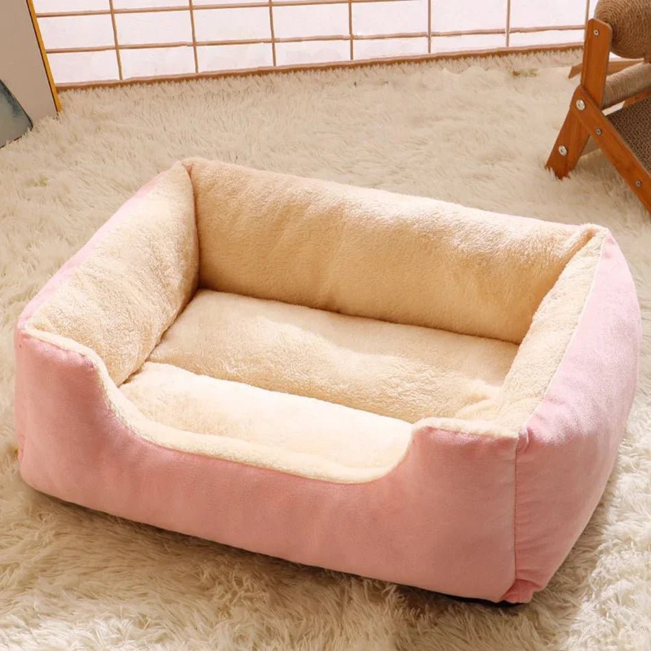 Plush Pet Bed for Cats & Dogs — Ultra-Soft Washable