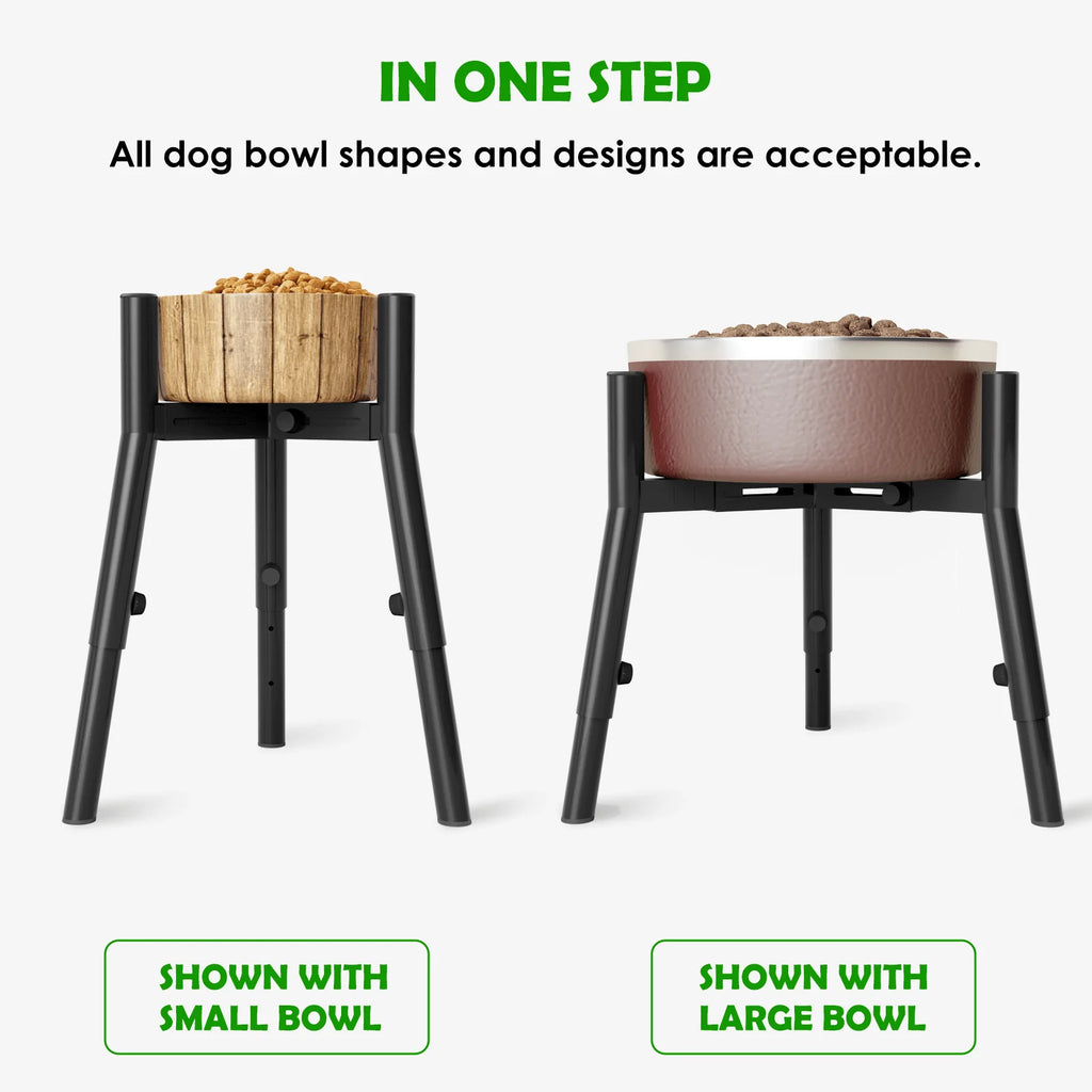 Elevated Dog Bowl Stand — Adjustable Height Feeder