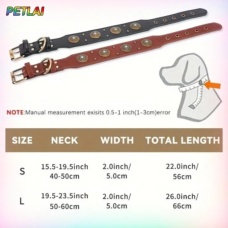 Genuine Leather Dog Collar — Durable & Stylish