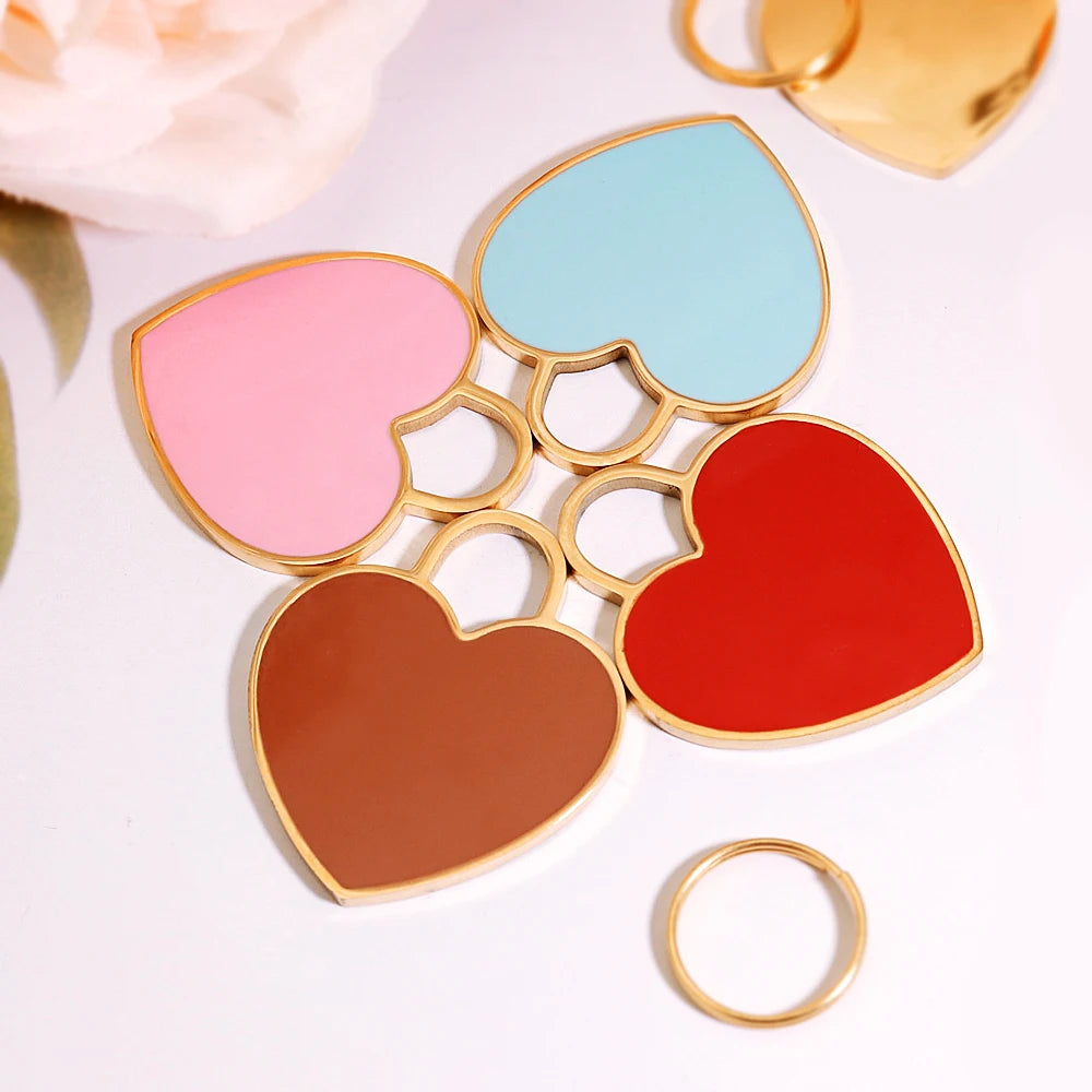 Personalized Dog ID Tag Cute Heart Shape Kitten Puppy Tags Engraved Name Plate Pendant Anti-lost For Dogs Cats Pet Accessories