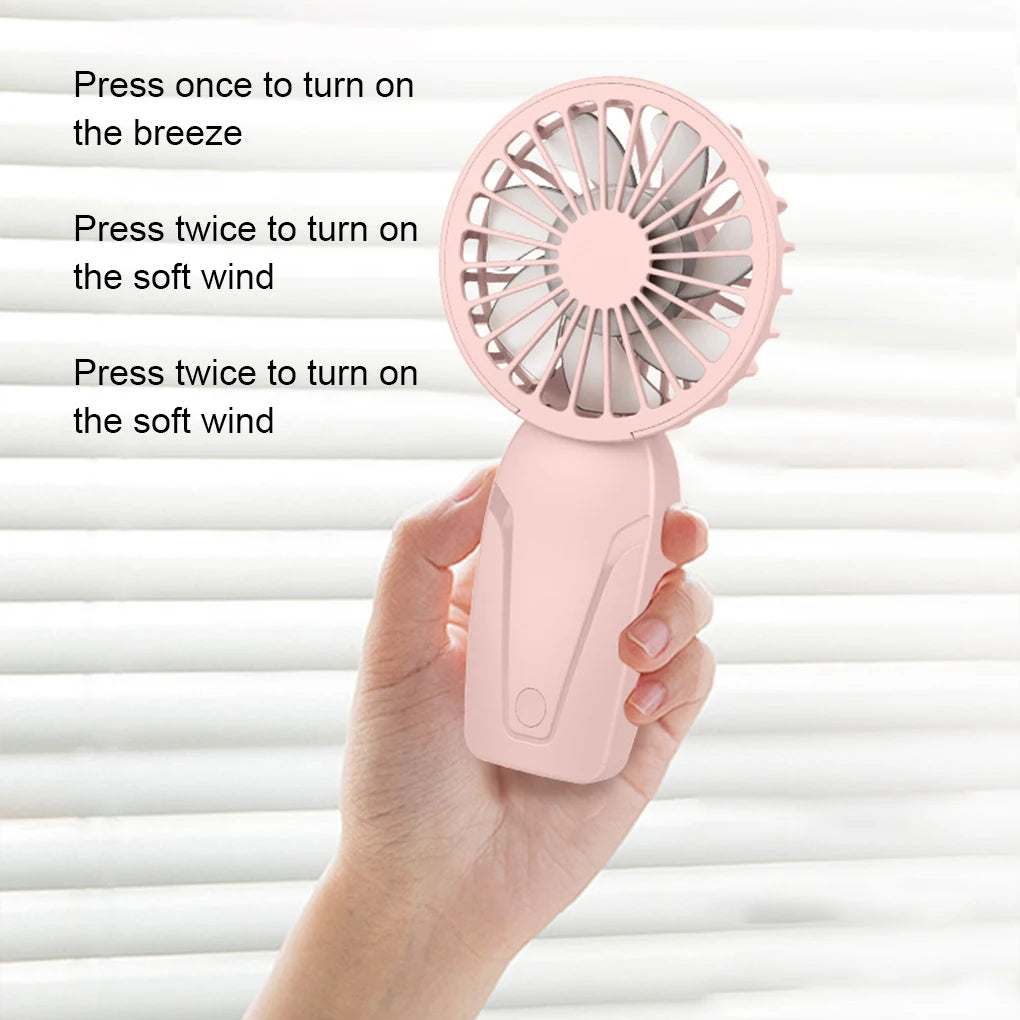 Portable Handheld Mini Fan — USB Rechargeable Silent