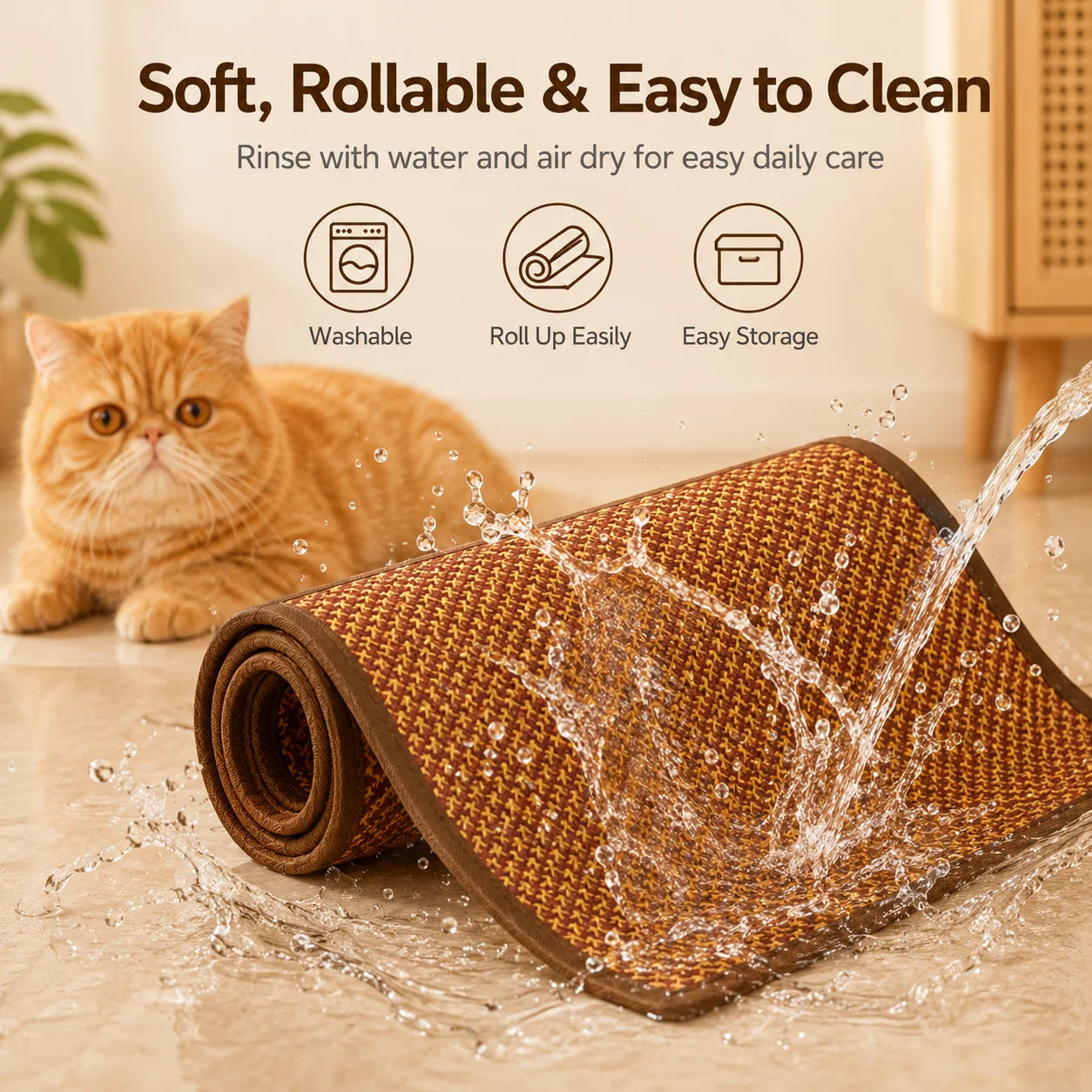 Cooling Mat for Dogs & Cats — Pressure-Activated Gel