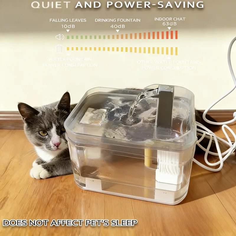 Automatic Pet Water Fountain — USB Filtered Dispenser