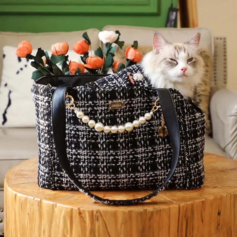 Luxury Pet Carrier Bag — Stylish Travel Tote