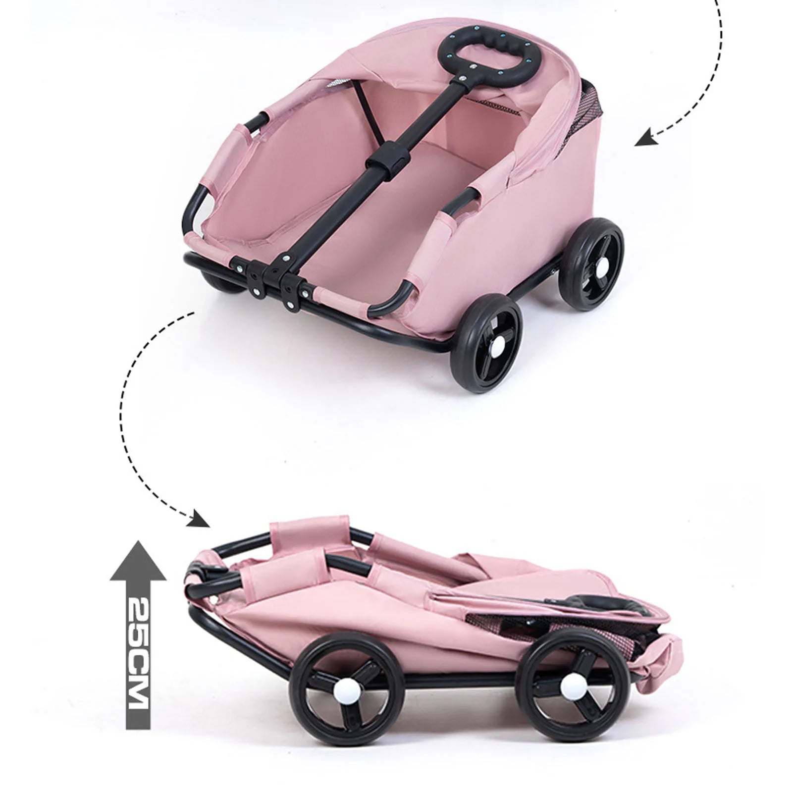 Foldable Pet Stroller — Comfortable Dog & Cat Pram