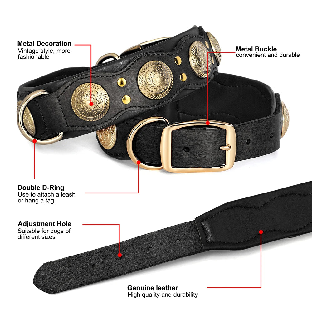 Genuine Leather Dog Collar — Durable & Stylish