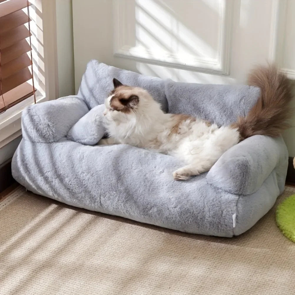 Plush Pet Bed for Cats & Dogs — Ultra-Soft Washable