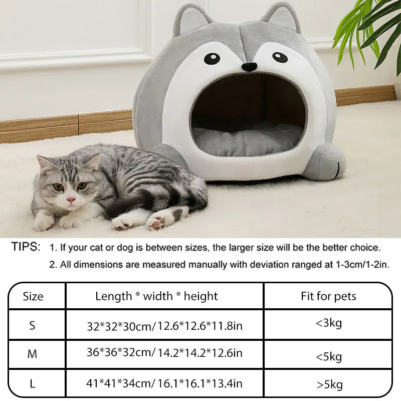 Plush Pet Bed for Cats & Dogs — Ultra-Soft Washable
