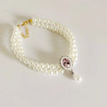 Luxury Pearl & Crystal Pet Collar — Elegant Dog & Cat
