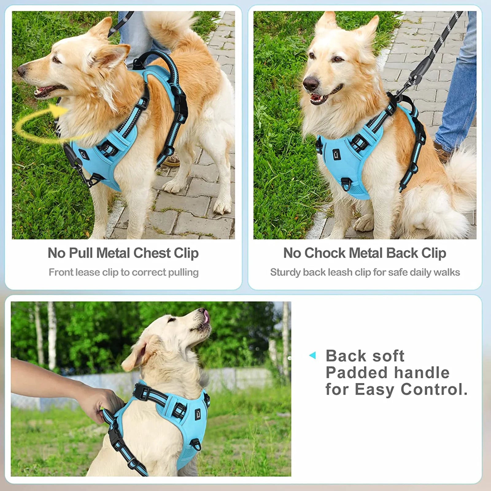 Adjustable Dog Harness — No-Pull Breathable & Reflective