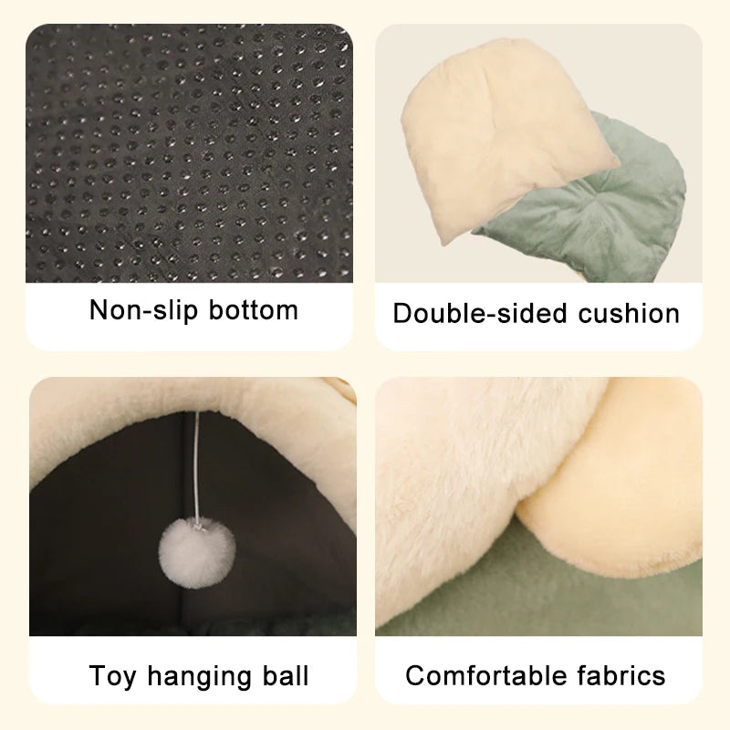 Plush Pet Bed for Cats & Dogs — Ultra-Soft Washable