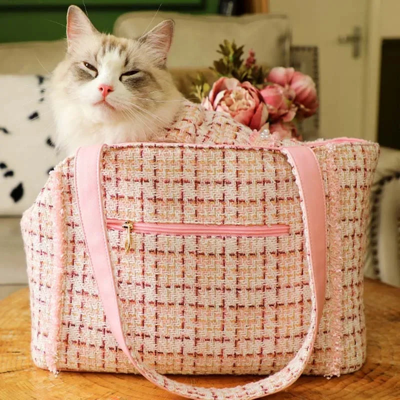 Luxury Pet Carrier Bag — Stylish Travel Tote
