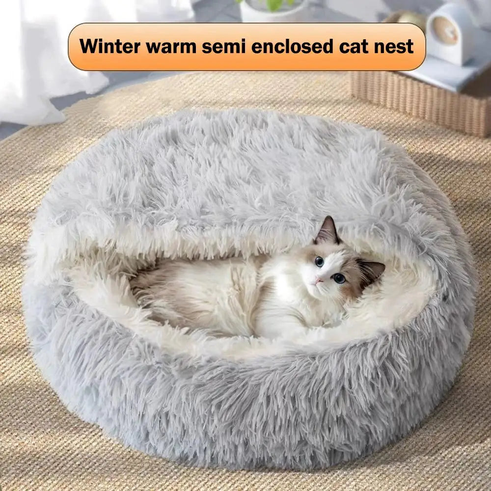 Plush Pet Bed for Cats & Dogs — Ultra-Soft Washable