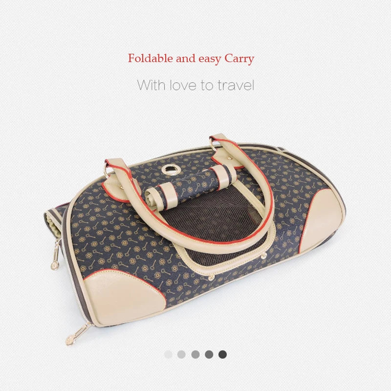 Luxury Pet Travel Tote Bag — Chic Dog & Cat Carrier