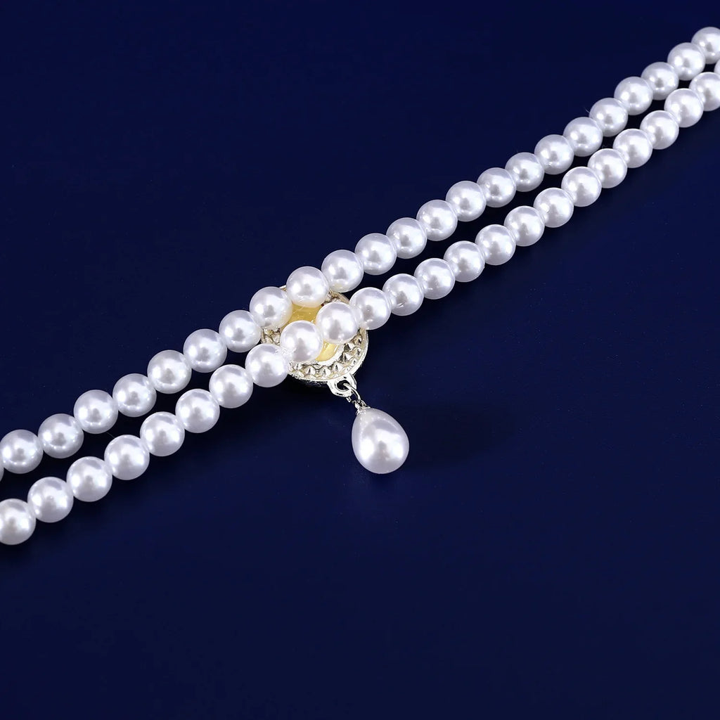 Luxury Pearl & Crystal Pet Collar — Elegant Dog & Cat