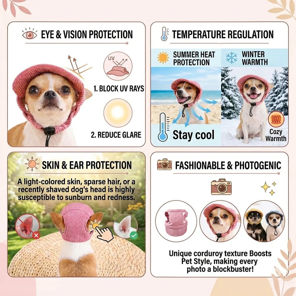 Dog Sun Hat — UV Protection Summer Pet Visor