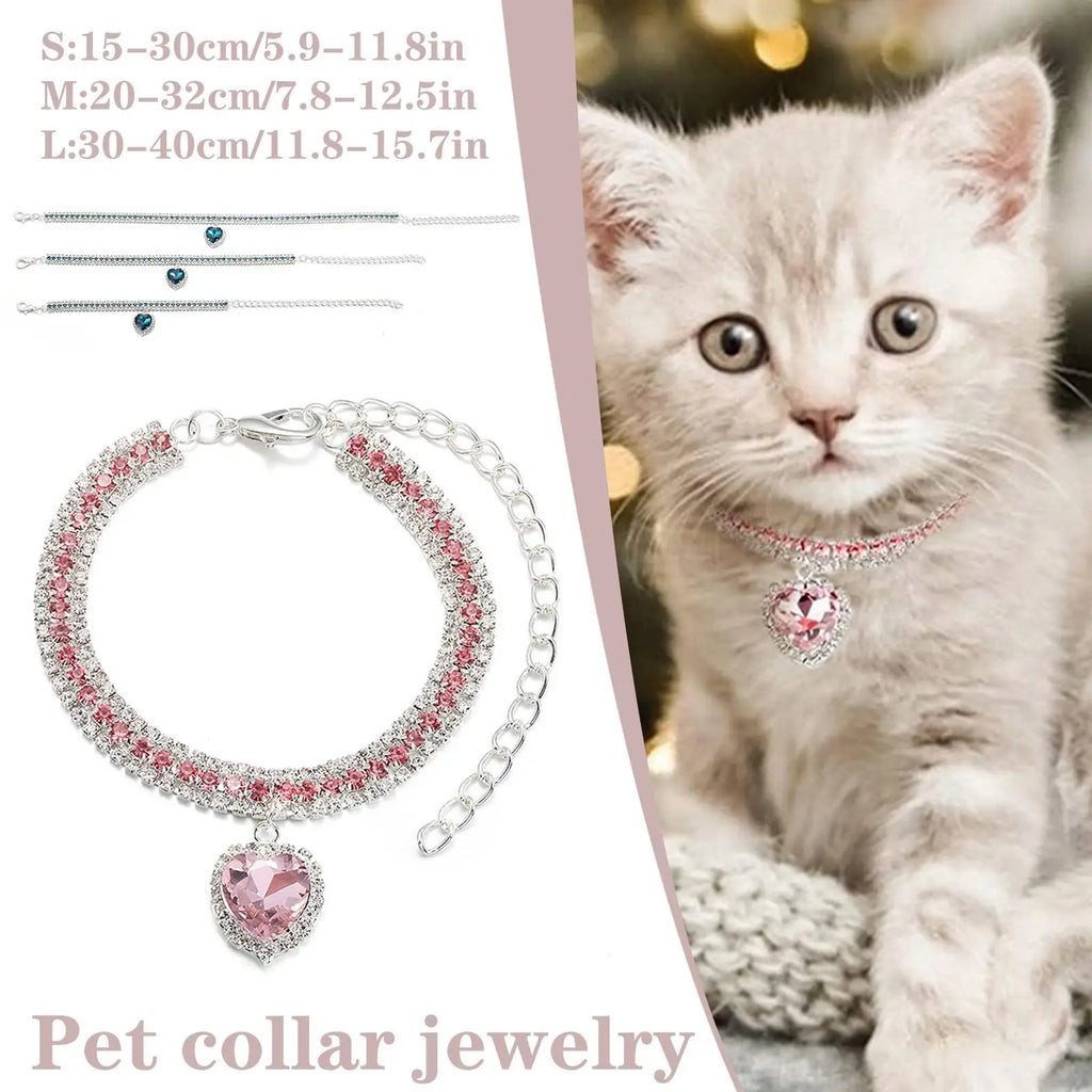 Luxury Pearl & Crystal Pet Collar — Elegant Dog & Cat