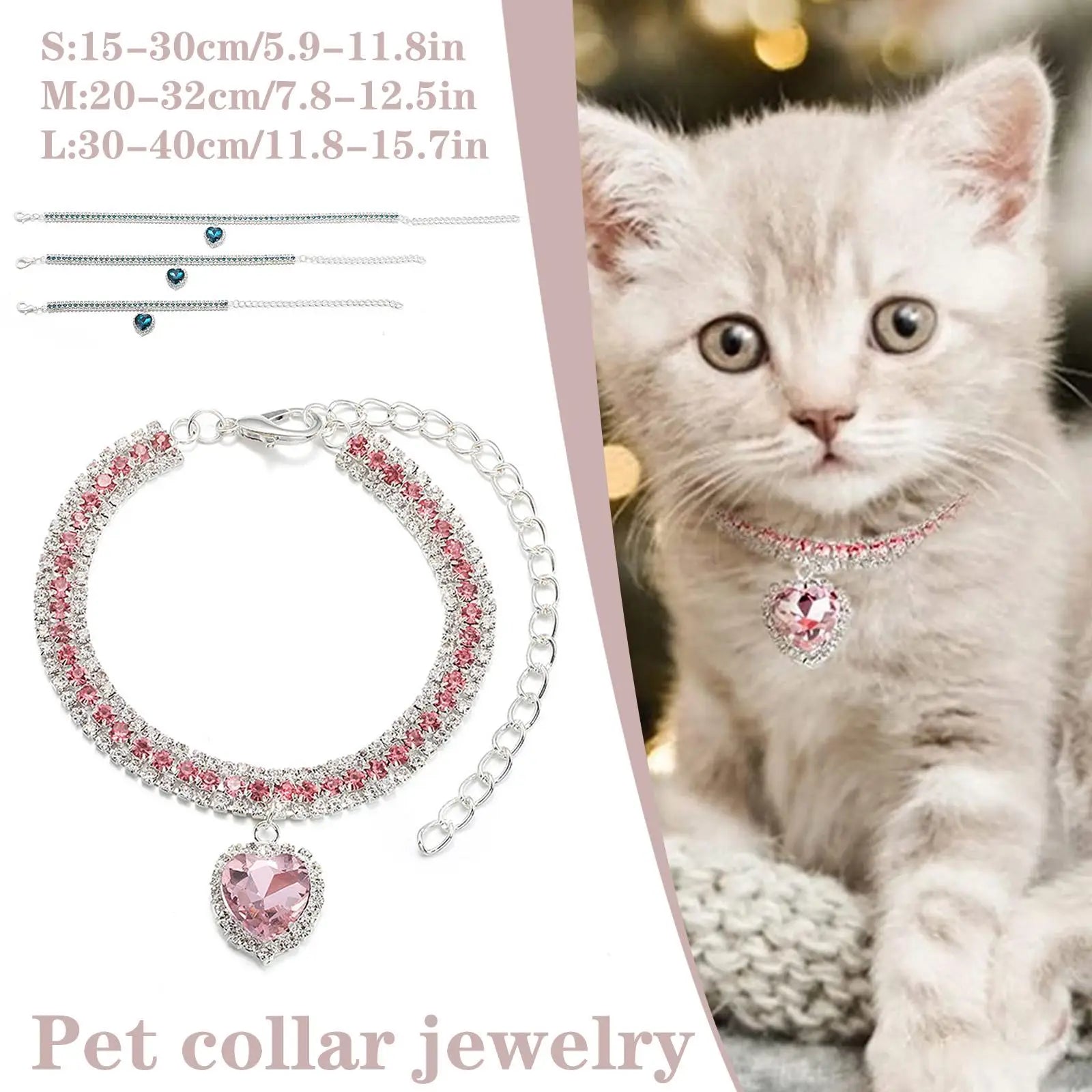 Luxury Pearl & Crystal Pet Collar — Elegant Dog & Cat