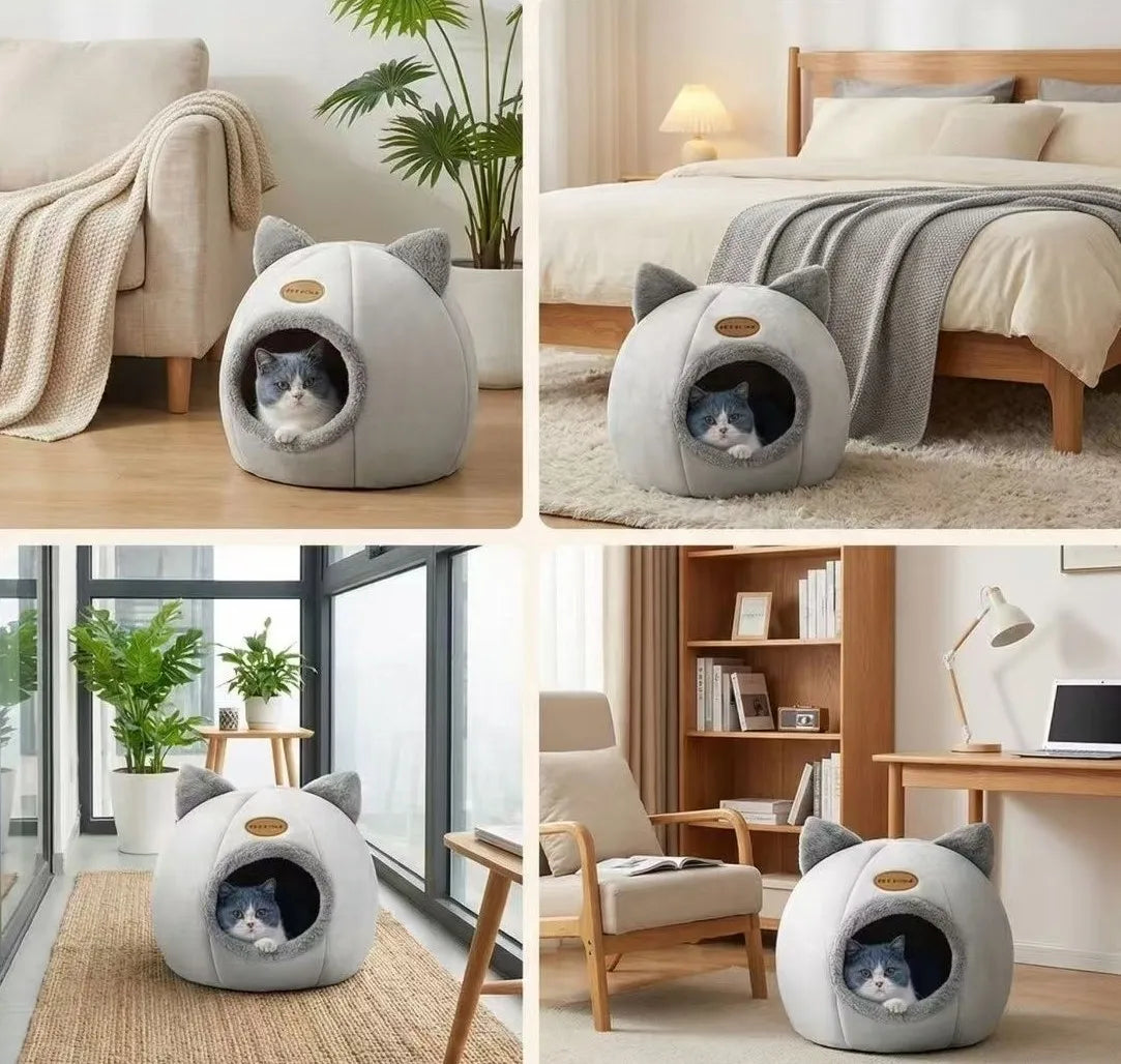 Plush Pet Bed for Cats & Dogs — Ultra-Soft Washable