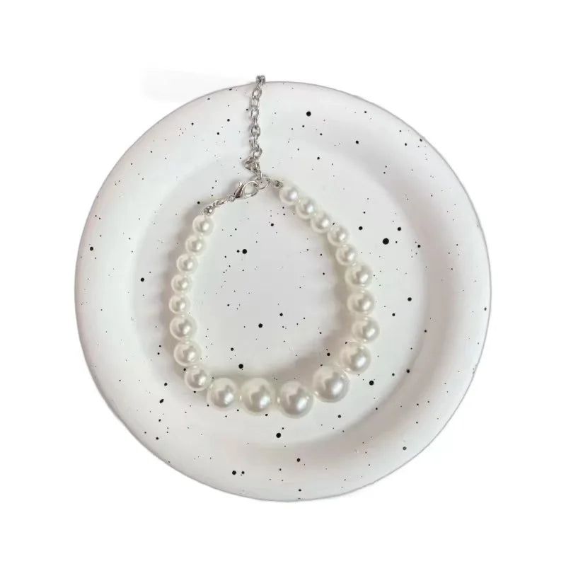 Luxury Pearl & Crystal Pet Collar — Elegant Dog & Cat