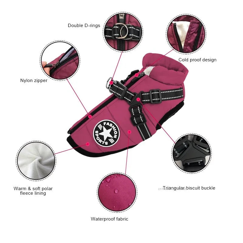 Winter Warm Dog Jacket — Cozy Windproof Coat