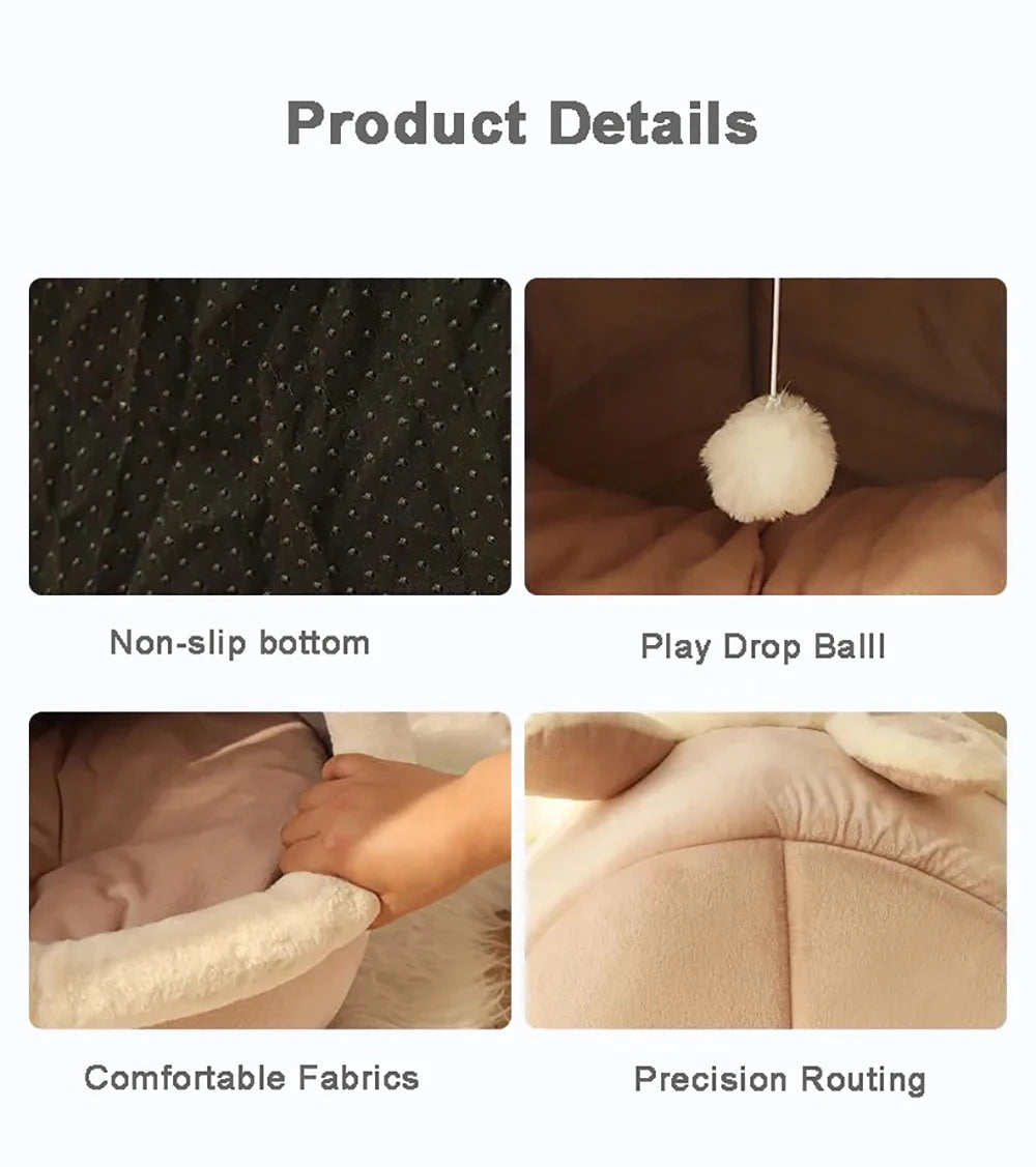 Plush Pet Bed for Cats & Dogs — Ultra-Soft Washable