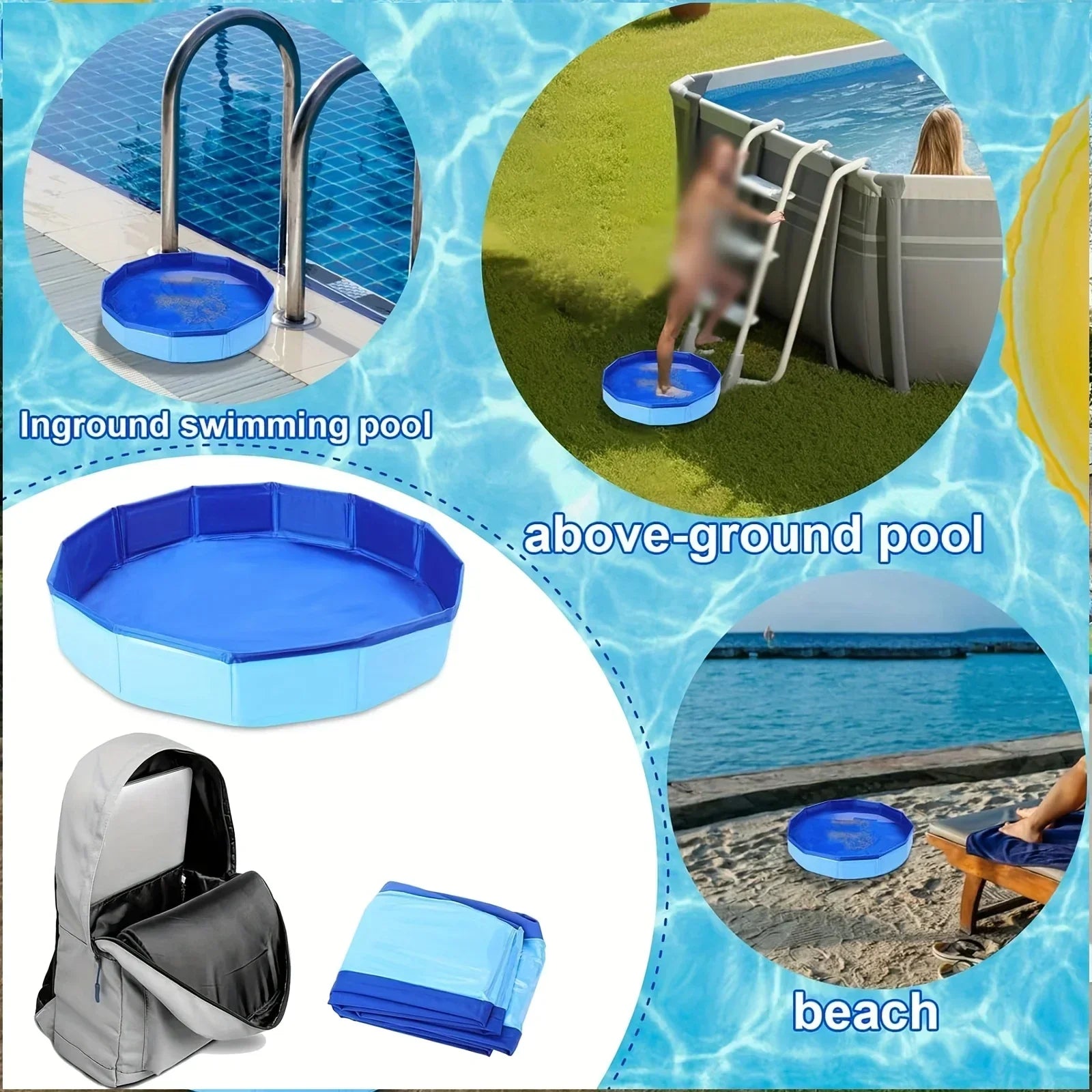 Inflatable Dog Pool — Summer Splash Pad for Pets