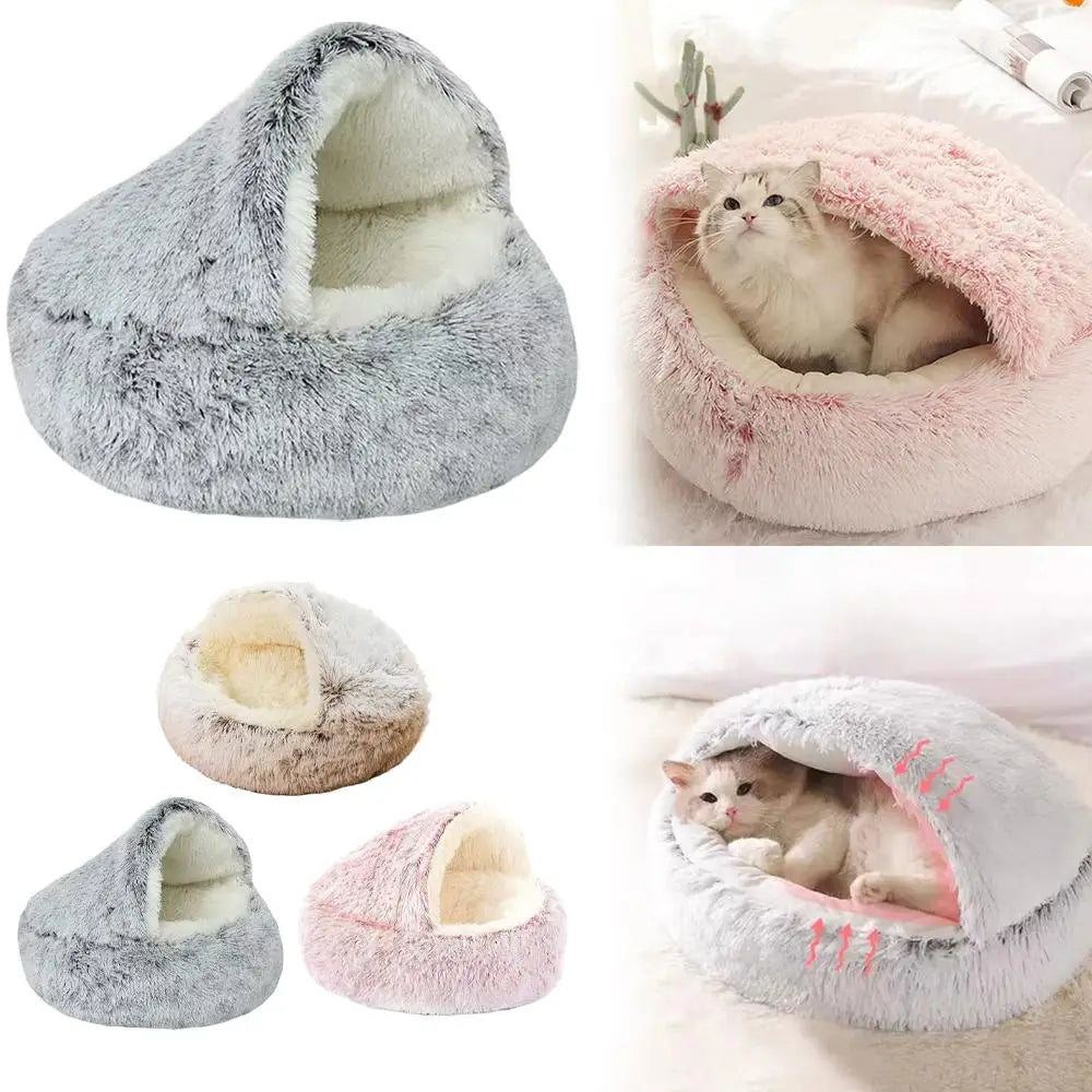 Plush Pet Bed for Cats & Dogs — Ultra-Soft Washable