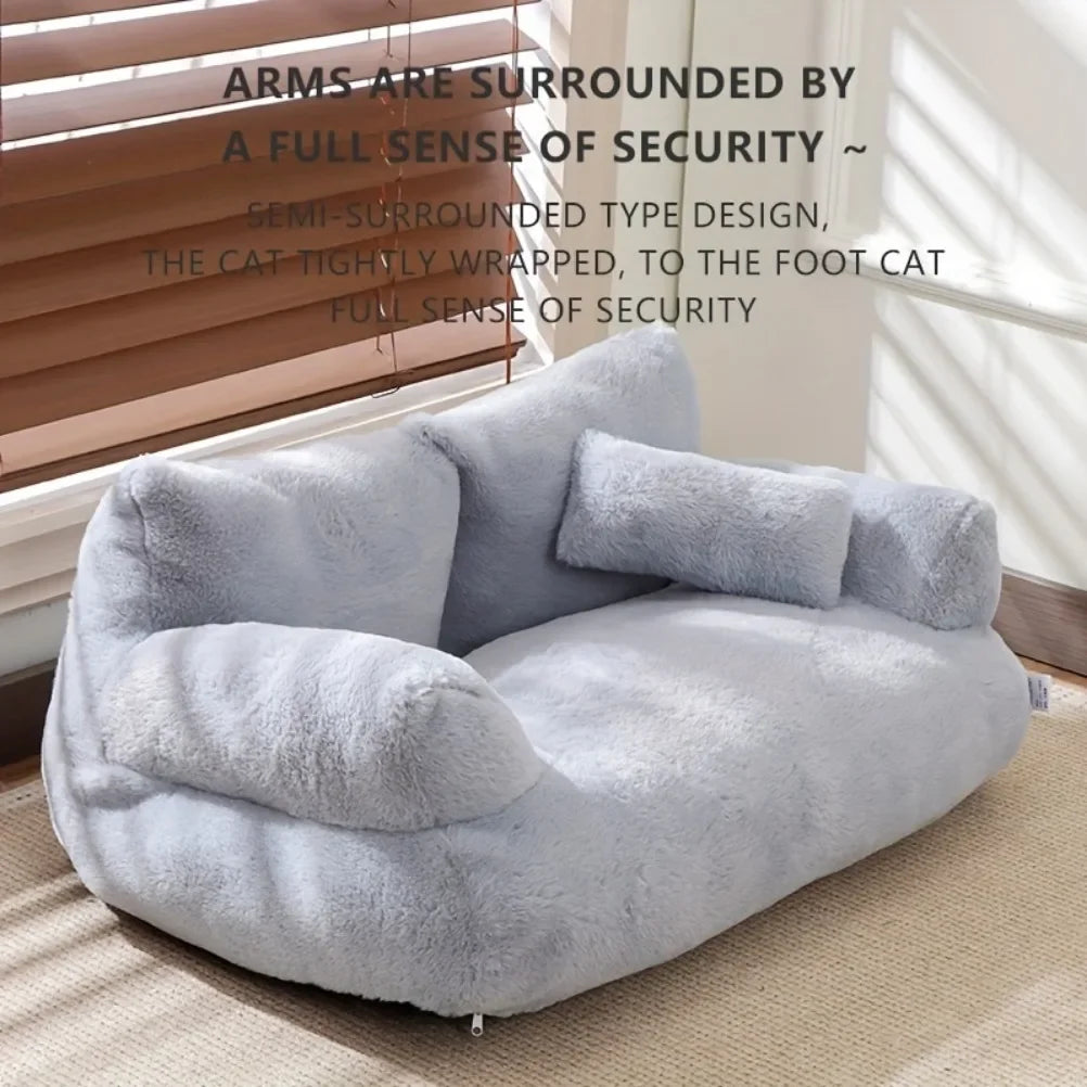 Plush Pet Bed for Cats & Dogs — Ultra-Soft Washable
