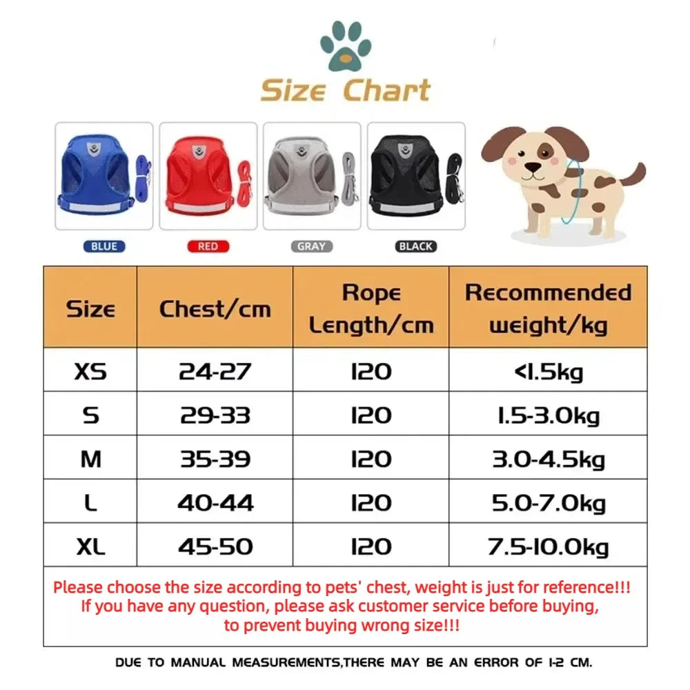 Adjustable Dog Harness — No-Pull Breathable & Reflective