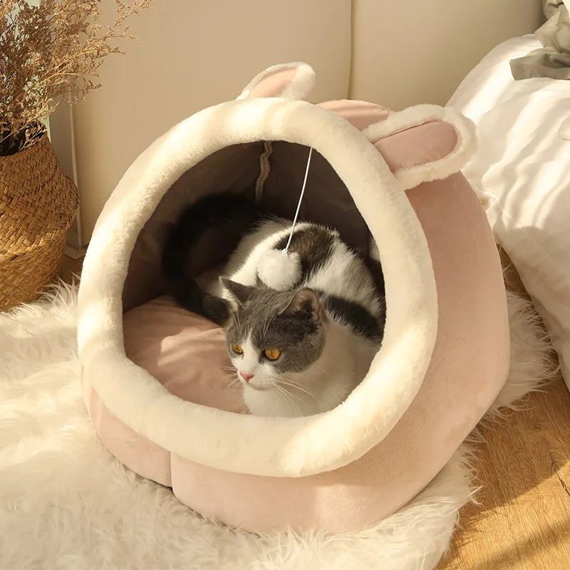Plush Pet Bed for Cats & Dogs — Ultra-Soft Washable