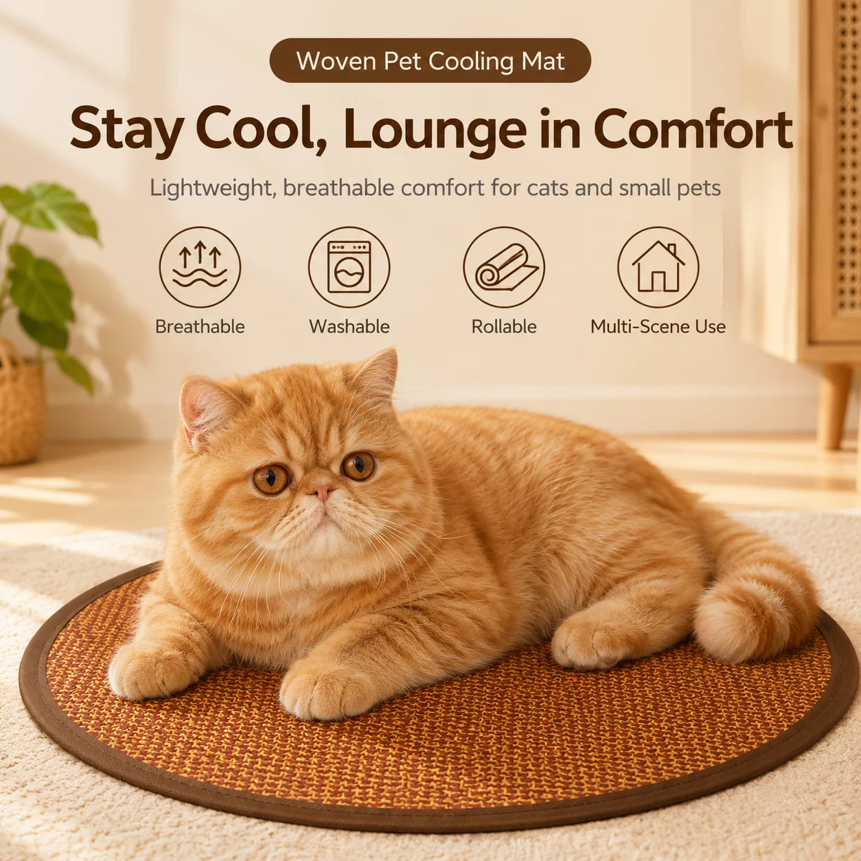 Cooling Mat for Dogs & Cats — Pressure-Activated Gel