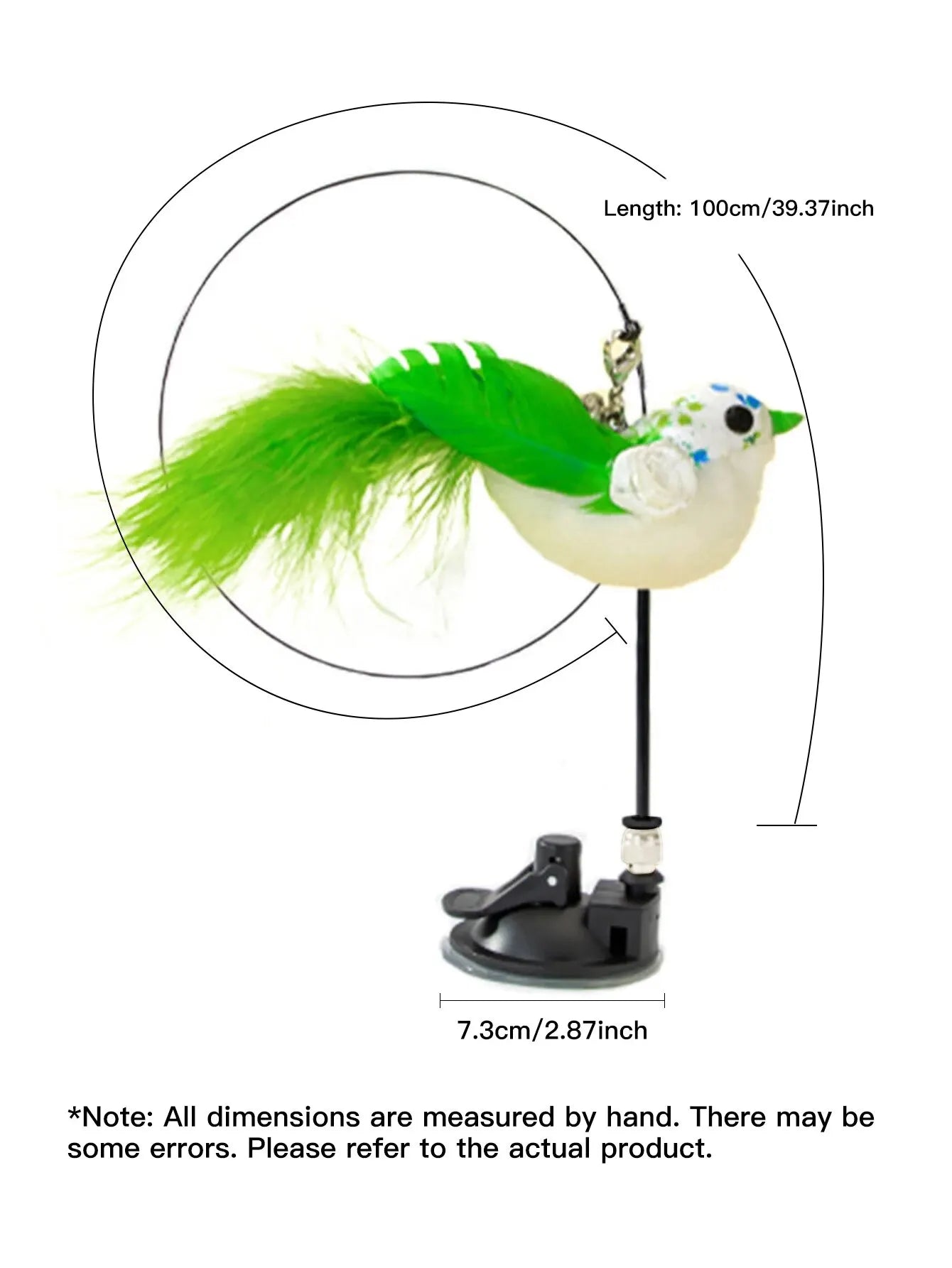 Interactive Cat Toy — Feather Wand & Suction Cup
