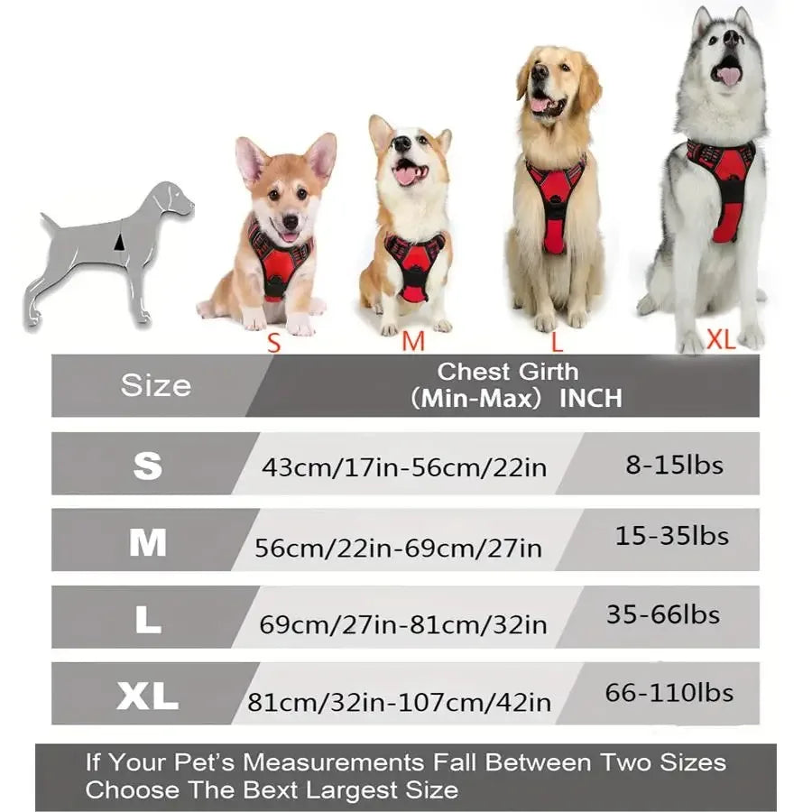 Parisian No-Pull Dog Harness — Adjustable & Escape-Proof