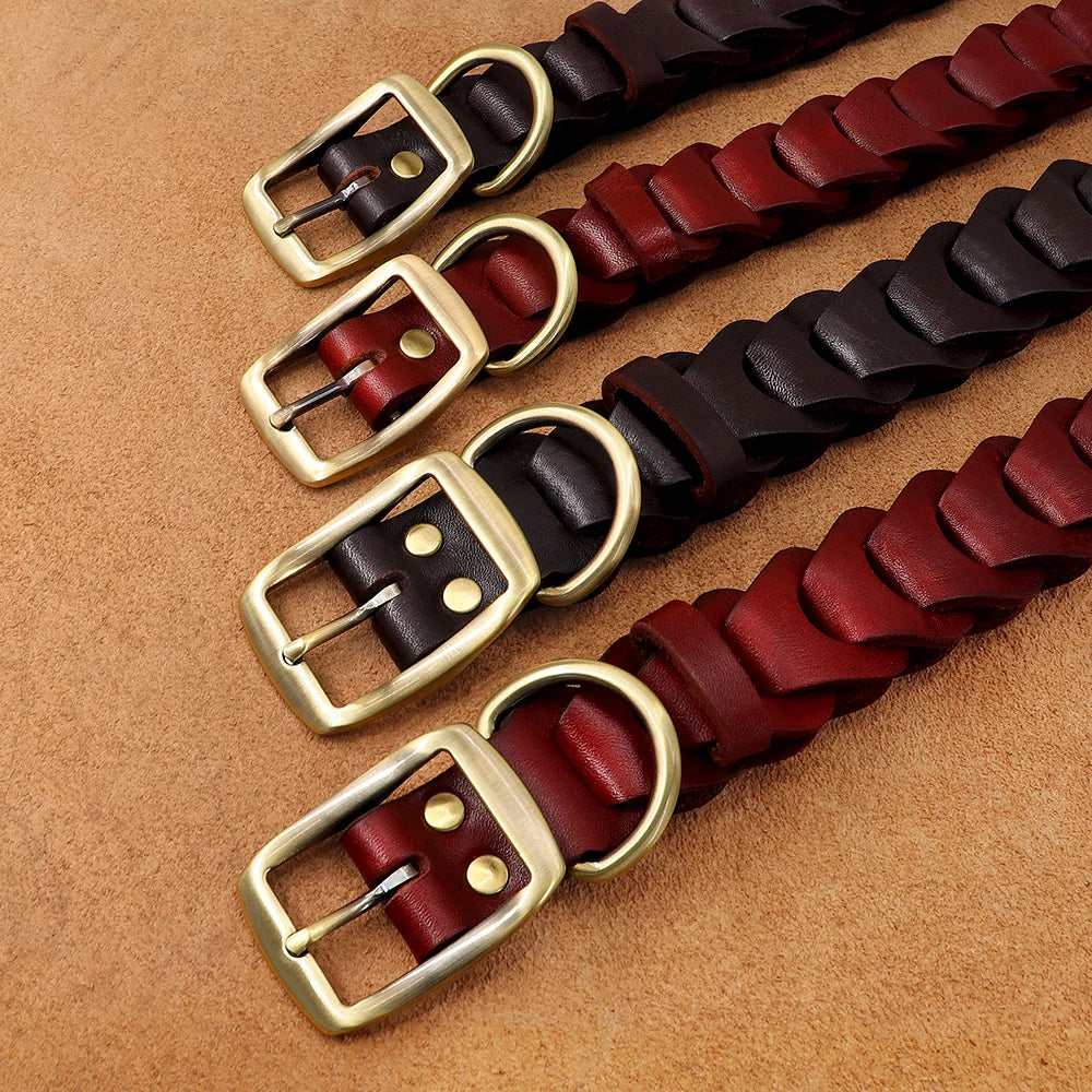 Genuine Leather Dog Collar — Durable & Stylish