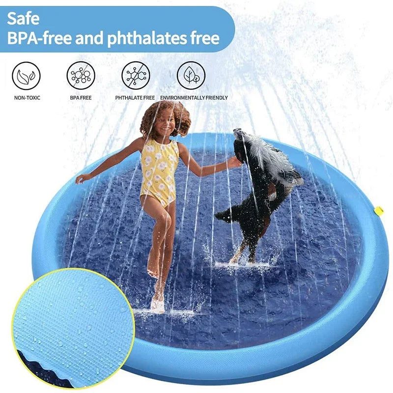 Inflatable Dog Pool — Summer Splash Pad for Pets