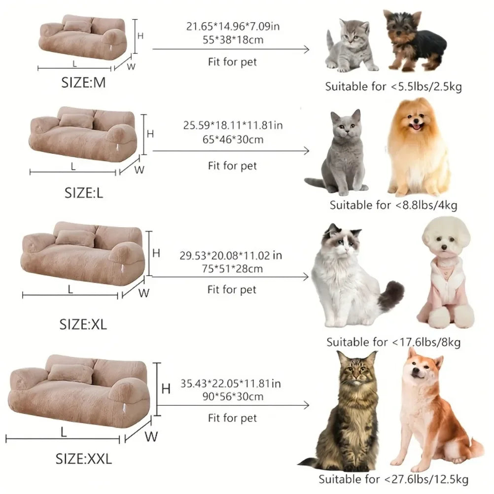 Plush Pet Bed for Cats & Dogs — Ultra-Soft Washable