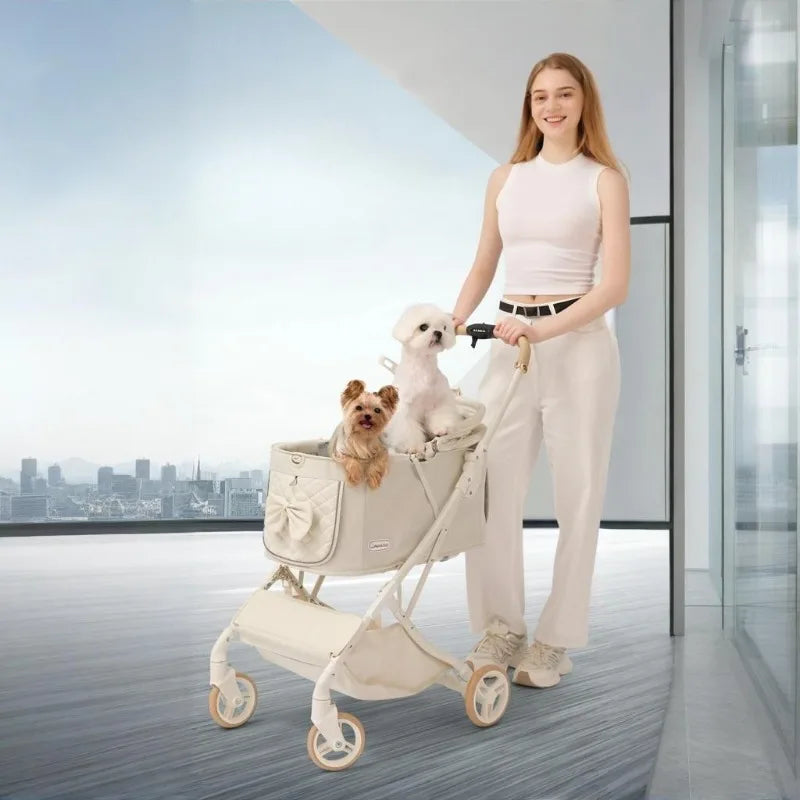 Foldable Pet Stroller — Comfortable Dog & Cat Pram