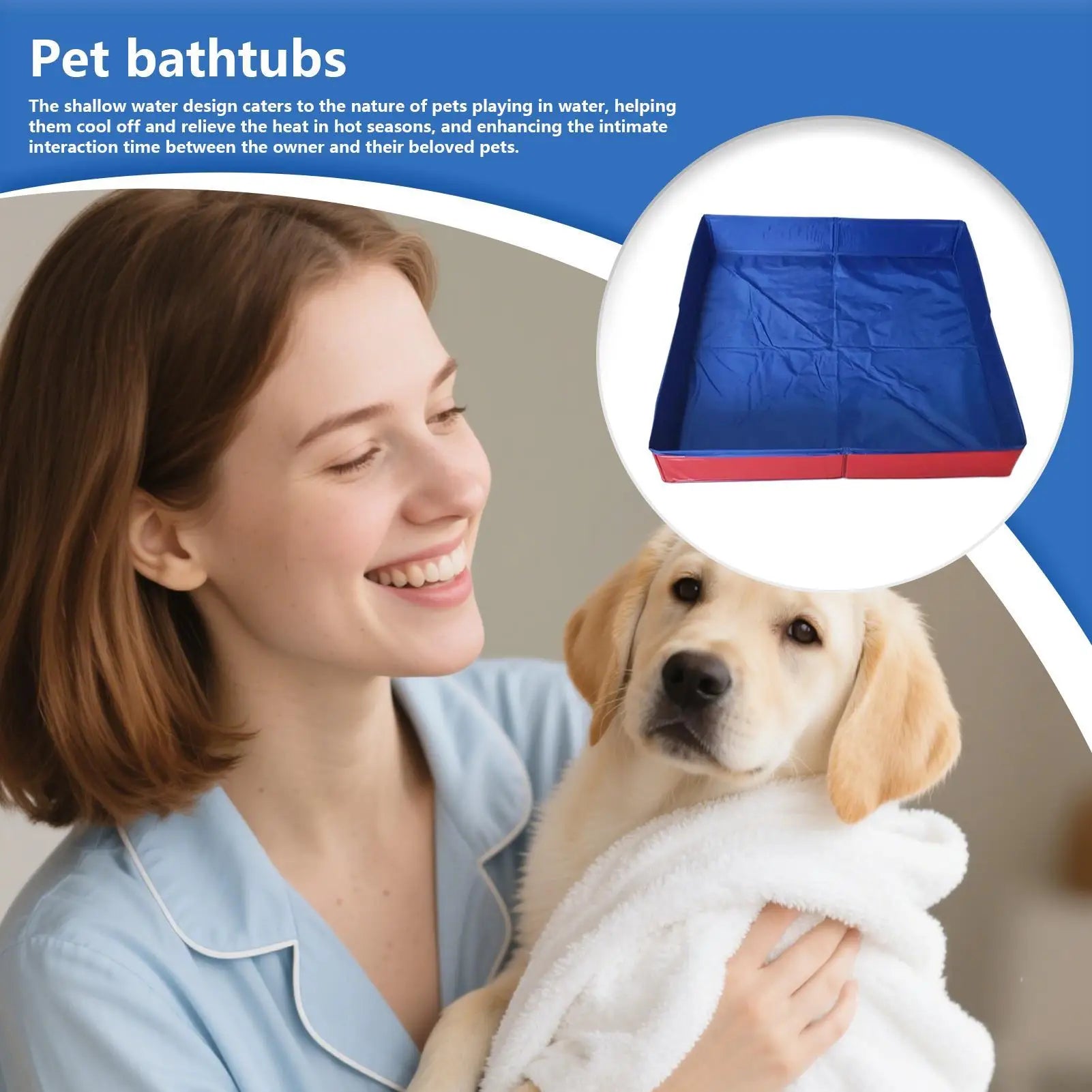 Inflatable Dog Pool — Summer Splash Pad for Pets