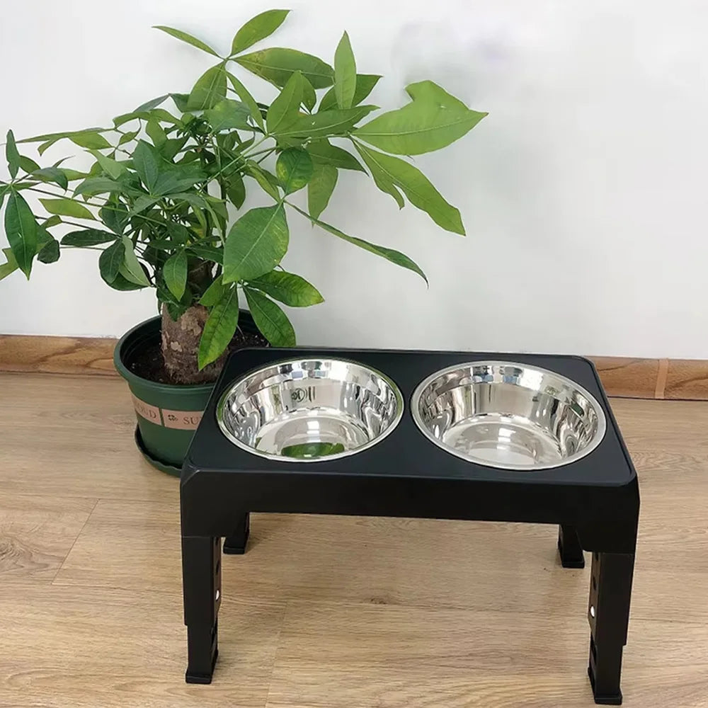 Elevated Dog Bowl Stand — Adjustable Height Feeder
