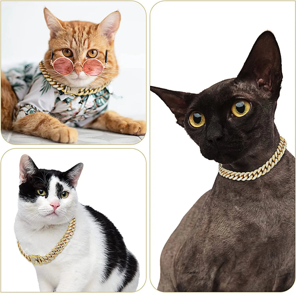 Luxury Pearl & Crystal Pet Collar — Elegant Dog & Cat