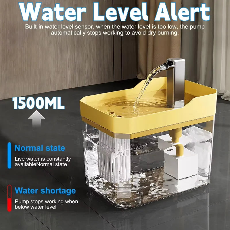Automatic Pet Water Fountain — USB Filtered Dispenser