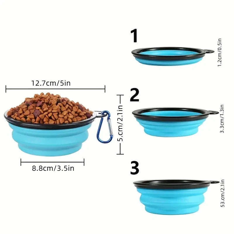 Collapsible Dog Bowl — Portable Travel Pet Feeder