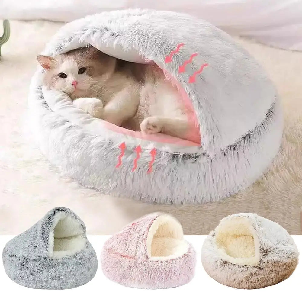 Plush Pet Bed for Cats & Dogs — Ultra-Soft Washable