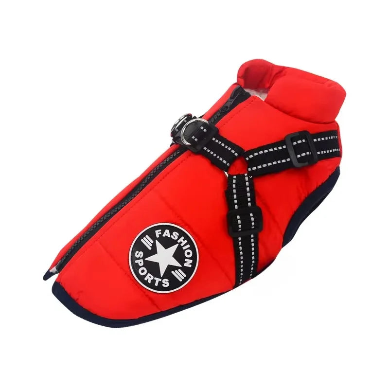 Large Dog Winter Jacket — Warm Waterproof Coat