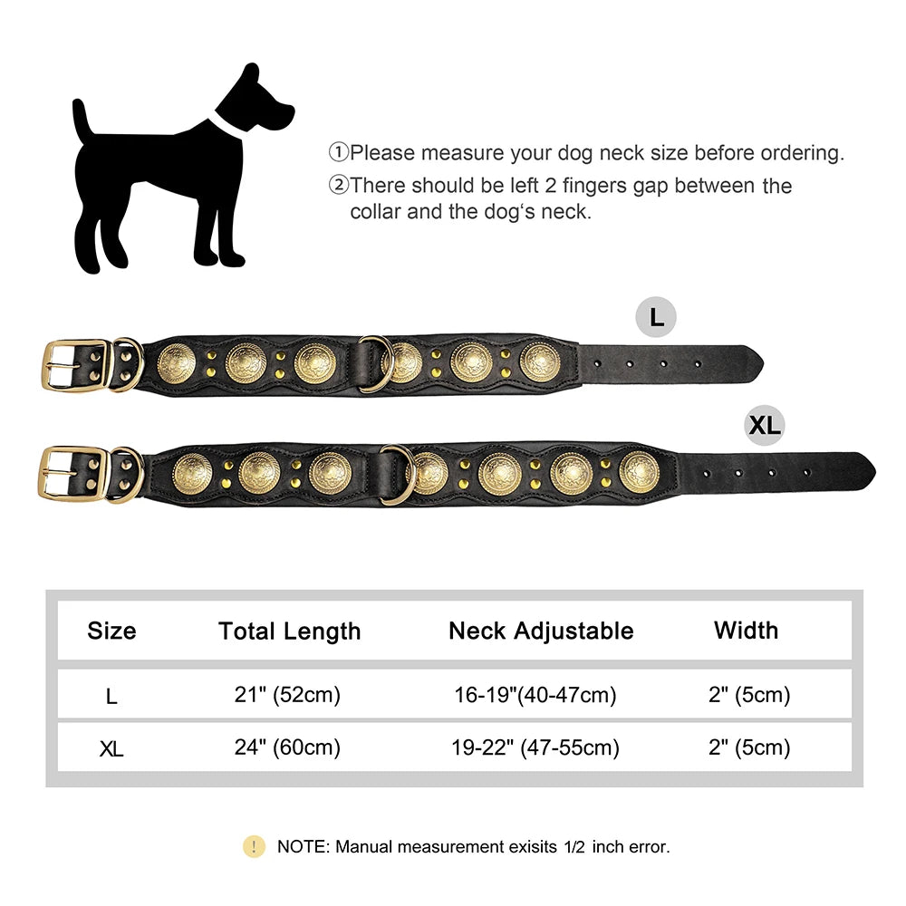 Genuine Leather Dog Collar — Durable & Stylish