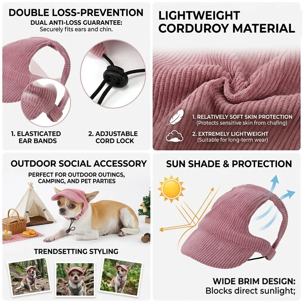 Dog Sun Hat — UV Protection Summer Pet Visor