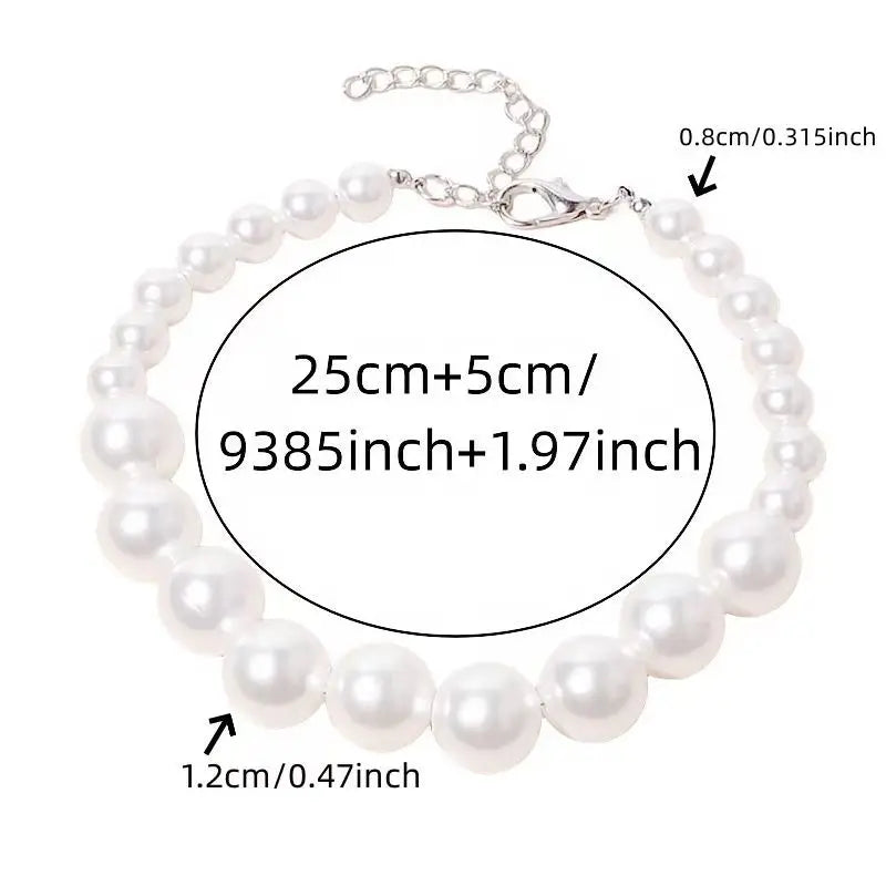 Luxury Pearl & Crystal Pet Collar — Elegant Dog & Cat