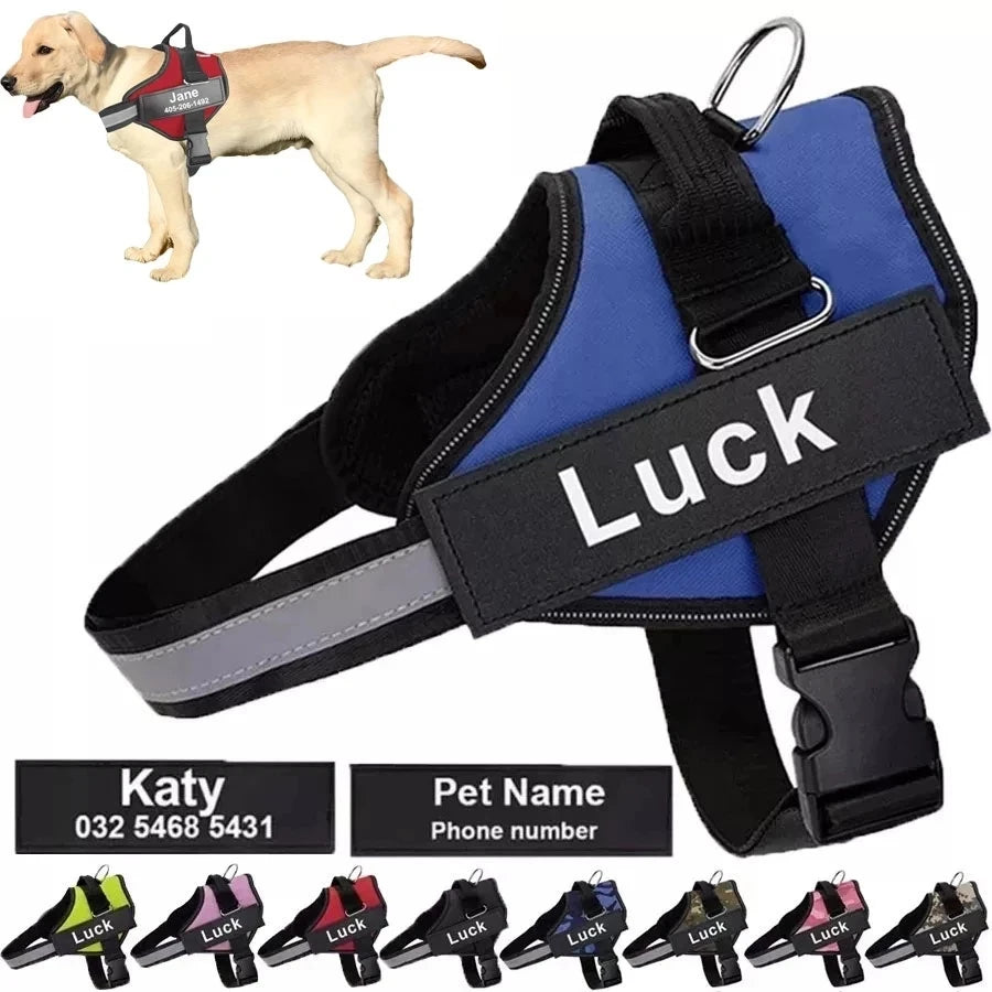 The ID Harness — Personalized Reflective Dog Harness